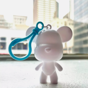 DIY Fluid Baby Bear Figurine Keychain Unpainted Crafts Hobbies Gift Cute