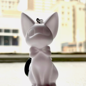 DIY Fluid Cat Figurine Keychain Unpainted Crafts Hobbies Gift Cute