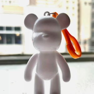 DIY Fluid Bear Figurine Keychain Unpainted Crafts Hobbies Gift Cute