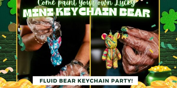 Sat 03/22 - 12:30pm Ticket - St. Patrick’s-inspired Fluid Keychain Bear Workshop!