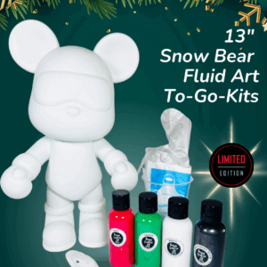 13” Snow Bear Fluid Art To-Go Kit