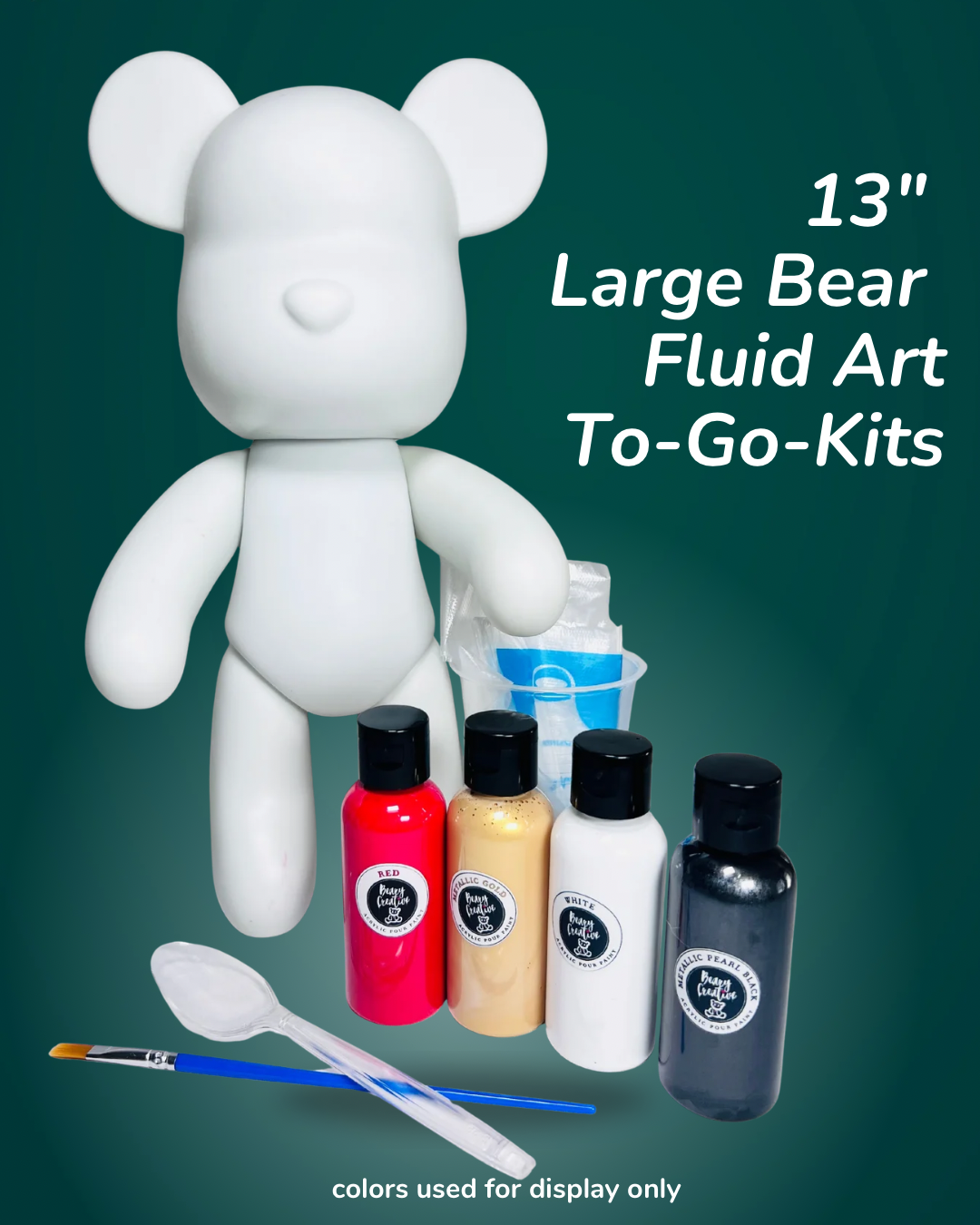 13” Large Bear Fluid Art To-Go Kit