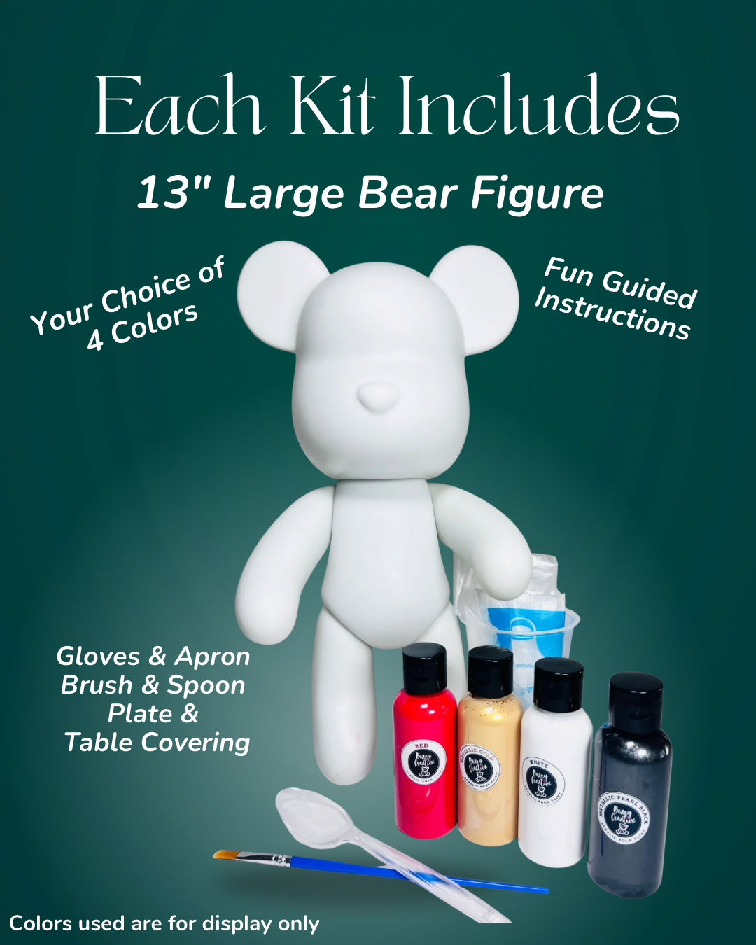 13” Large Bear Fluid Art To-Go Kit - Image 2