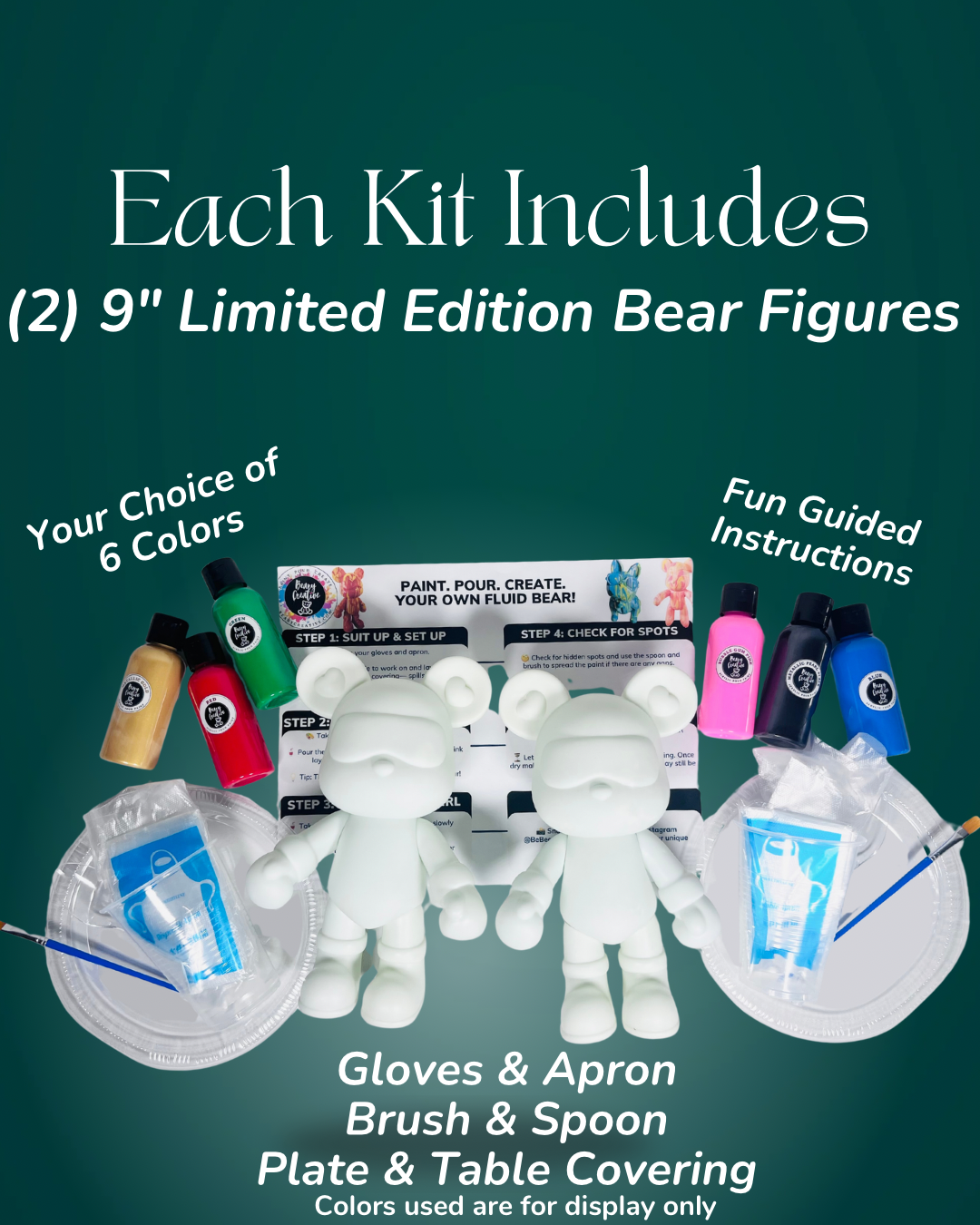 9” Snow Bear Twin Set - Fluid Bear To-Go Kit - Image 2